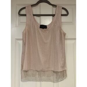 Free people sequin tank top In blush rose